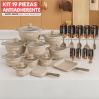 ¡Sólo Por Hoy | Kit de Ollas de Cerámica 19 Piezas Antiadherentes + Envío Gratis