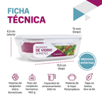 Pack 10 Recipientes de Vidrio Herméticos 640ml