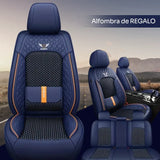 Funda Completa para Asientos de Auto en Cuero Legítimo + Juego Completo de Alfombras